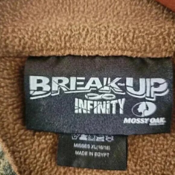 Break Up Infinity Mossy oak Camo Zip up Pullover Women's Sweatshirt XL - Picture 6 of 8